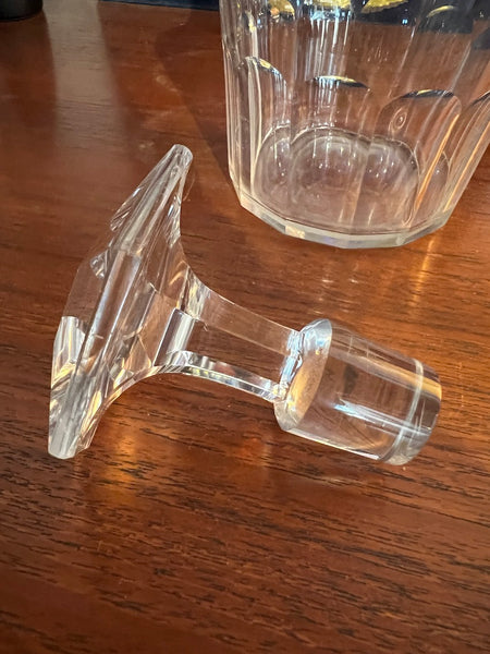 Carafe vintage en cristal style Saint Louis modèle Caton - Hauteur : 27cm