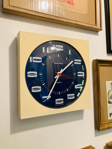 Horloge murale vintage Bayard à quartz