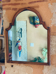 Miroir ancien en bois - 59cm de haut