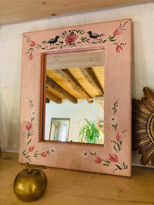 Miroir vintage décoré à la main par Mathilde - Années 70