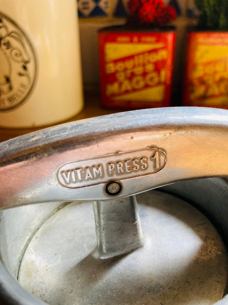 Presse-agrume vintage en aluminium Vitam Press 1 Made in Italy