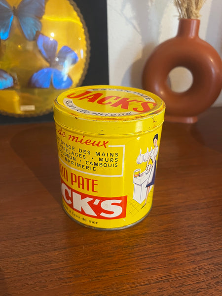 Boite métallique vintage Savon Pate Jack's - Années 50