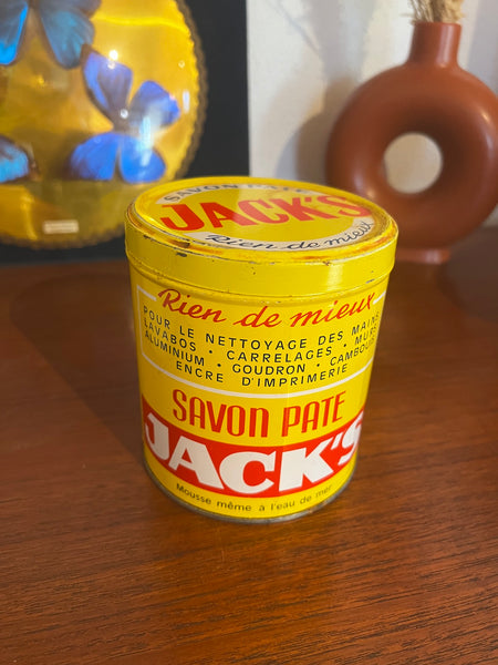 Boite métallique vintage Savon Pate Jack's - Années 50