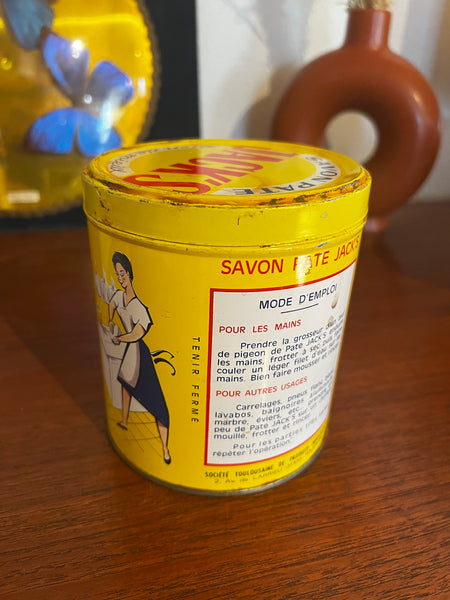 Boite métallique vintage Savon Pate Jack's - Années 50