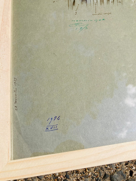 Dessin anatomique original "La Main" de Raphaël Henri Charles Ghislain (1928)