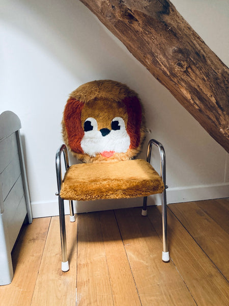 Fauteuil moumoute enfant vintage Nounours