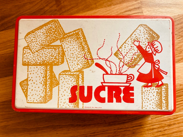 Boite métallique à sucre vintage VIROJANGLOR - 1970