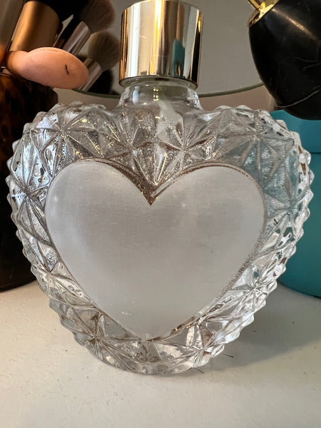 Vaporisateur de parfum vintage à poire en forme de coeur en cristal 24% de plomb