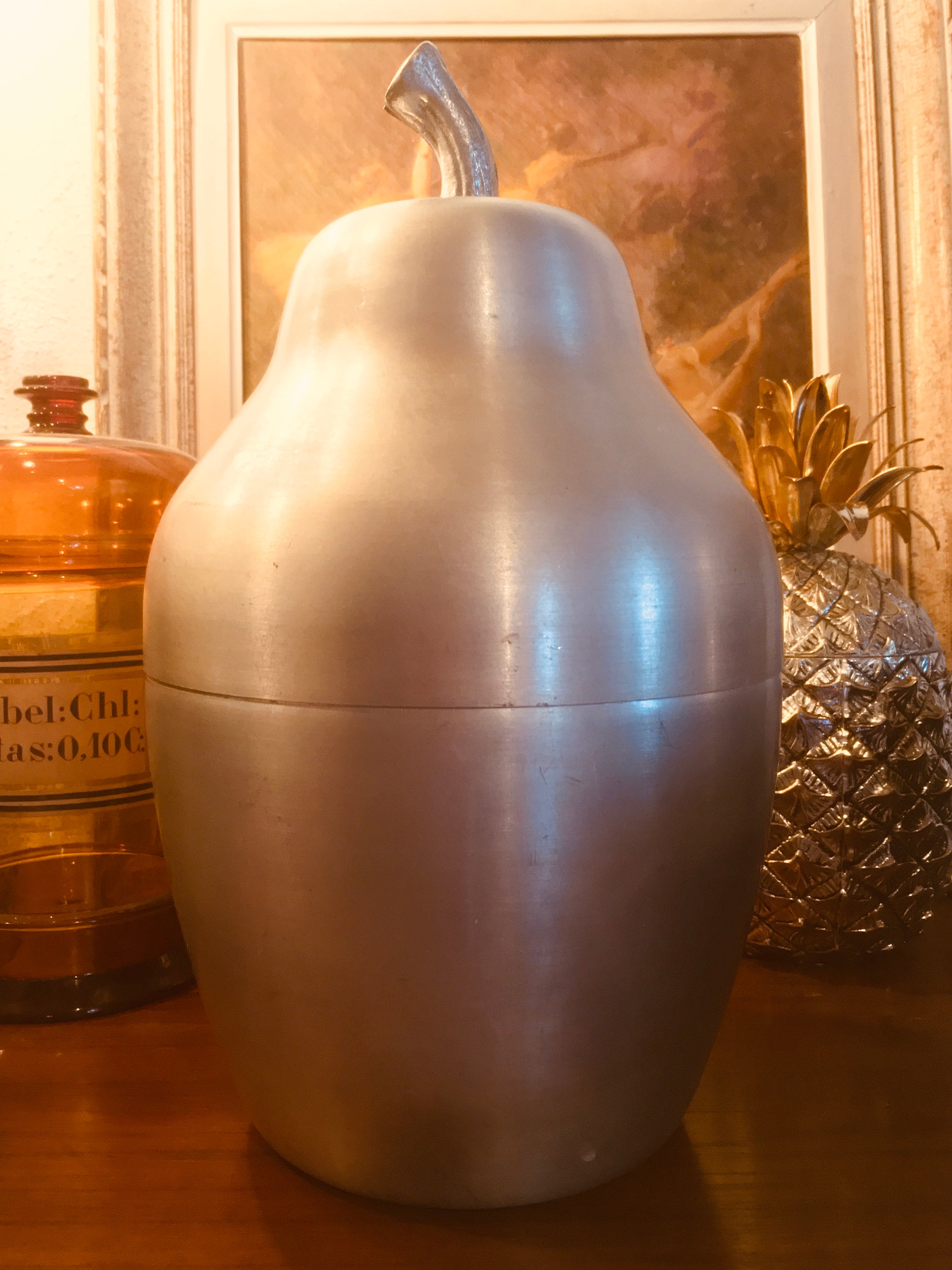 Seau à Champagne En Verre Vintage - Décor Elfe - Glace Ou Glaçons