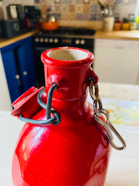 Gourde vintage Le Grand Tetras rouge 0,75L - Années 60