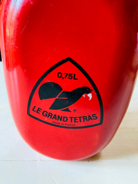Gourde vintage Le Grand Tetras rouge 0,75L - Années 60
