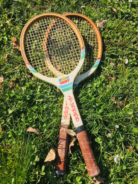 Paire de raquettes de tennis vintages pour enfant Adidas Sport Goofy