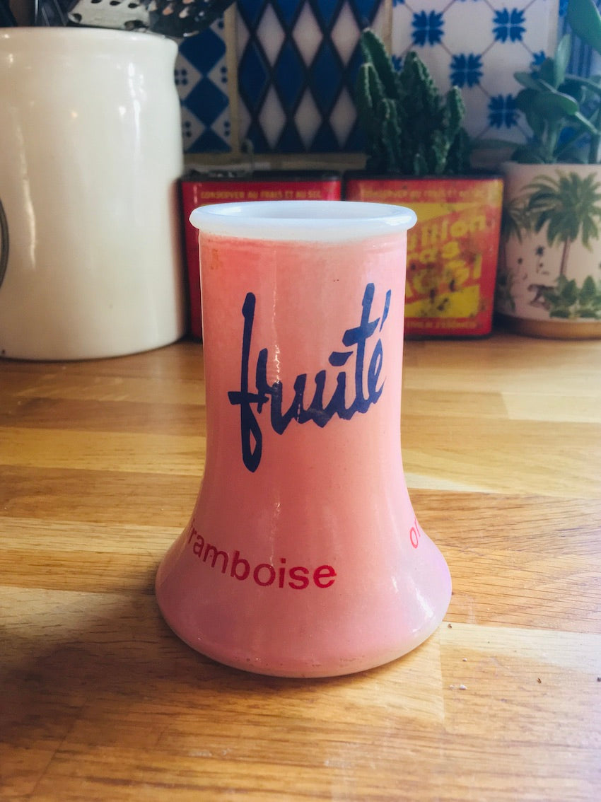Porte-pailles en opaline Fruité vintage - Années 60/70