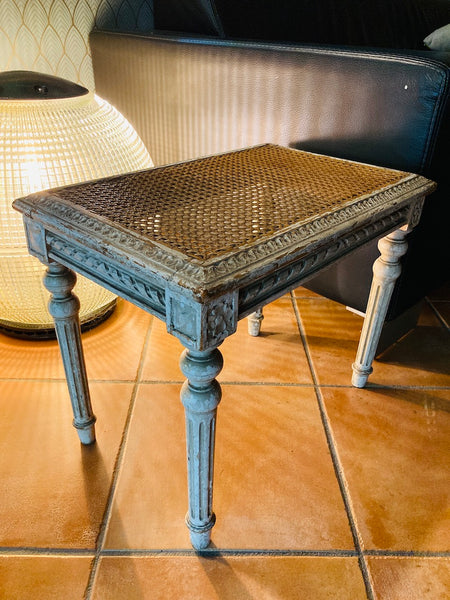Ancien tabouret de piano / d'appoint Louis XVI style shabby chic