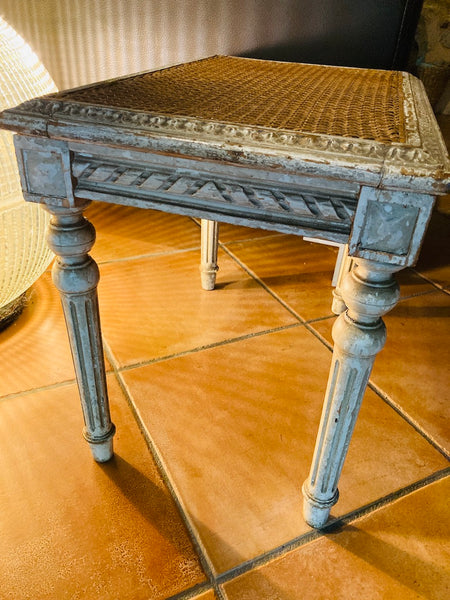Ancien tabouret de piano / d'appoint Louis XVI style shabby chic