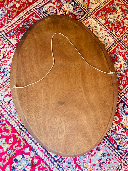 Miroir ovale vintage à suspendre