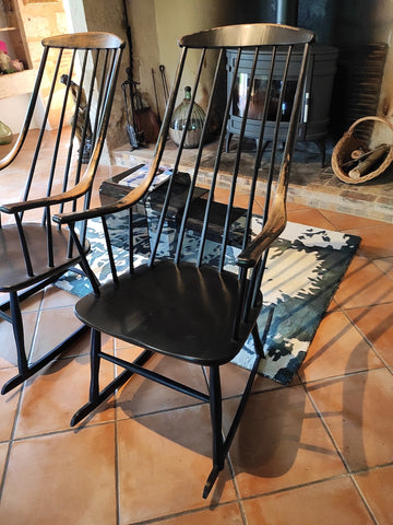 Rocking-chair scandinave Grandessa par Lena Larsson pour Nesto - Le Sélectionneur - Brocante en ligne