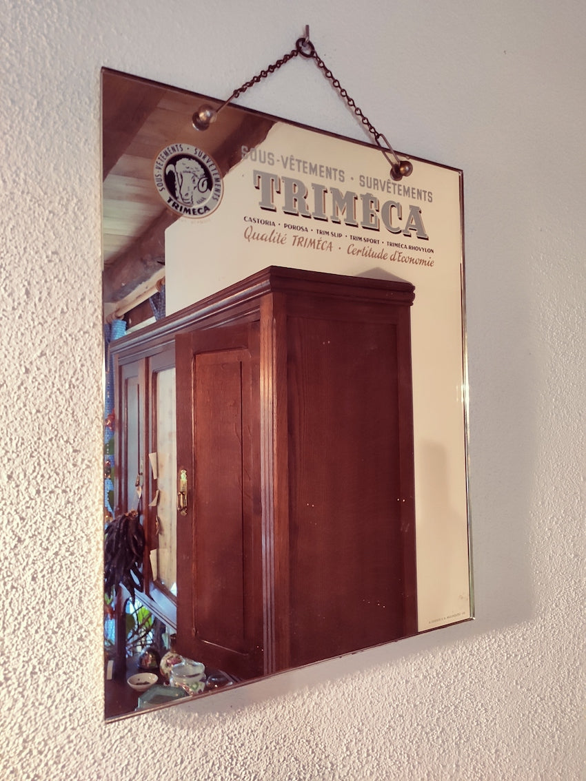 Miroir publicitaire vintage TRIMECA - Le Sélectionneur - Brocante en ligne