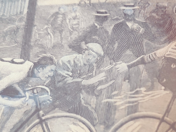 Gravure "Le vélodrome" tirée de l'Illustrateur - Début XXième - Le Sélectionneur - Brocante en ligne