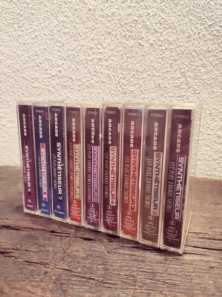 Collection de cassettes Synthétiseur de 1 à 9 - 1989/1993 - Le Sélectionneur - Brocante en ligne