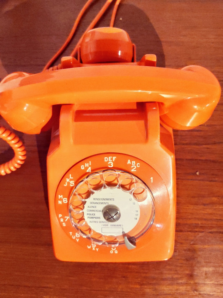 Téléphone Fixe Vintage à Cadran Socotel S63 - France Télécom 1974 Téléphone Fixe Vintage à Cadran Socotel S63 - France Télécom 1974