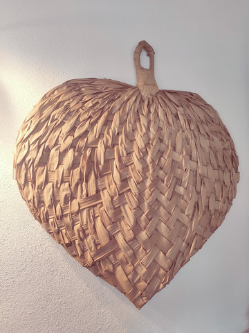 Grand éventail vintage en feuilles de bananier - Le Sélectionneur - Brocante en ligne