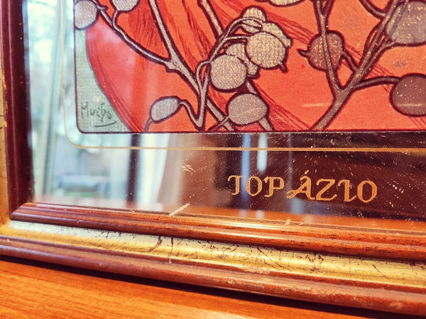 Duo de miroirs art nouveau Alphonse Mucha - Esmeralda et Topazio - Le Sélectionneur - Brocante en ligne