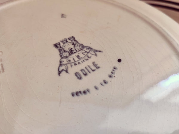 Service Gien France modèle "Odile" peint à la main - Années 40/50 - Le Sélectionneur - Brocante en ligne