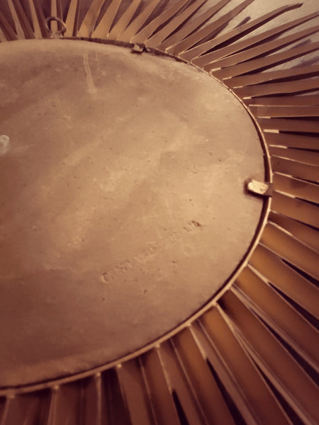 Miroir soleil vintage Chaty Vallauris 71cm miroir plat - Le Sélectionneur - Brocante en ligne