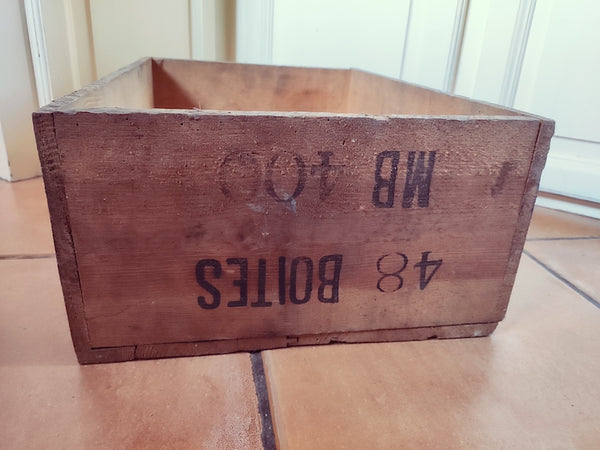 Caisse en bois vintage Lait Mont Blanc
