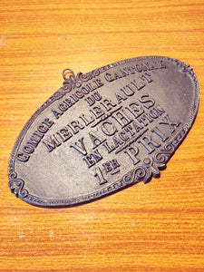 Plaque de comice agricole ancienne