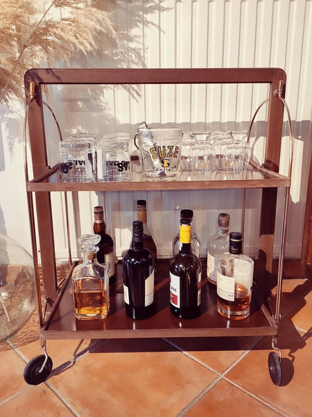 Desserte pliante vintage BOCADO par Marie Françoise Mondineu - Années 50