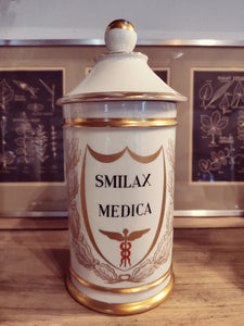 Pot de pharmacie / d'apothicaire ancien en porcelaine de Limoges - 1950/60
