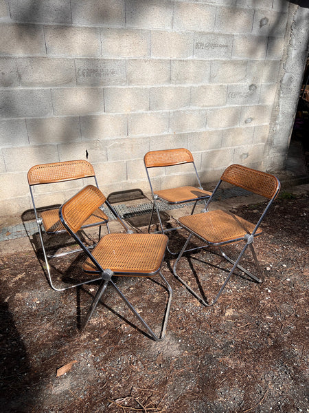 4 chaises Plia Cane par Giancarlo Piretti pour Castelli - Années 1960/70