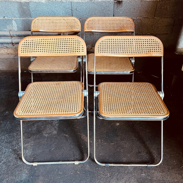 4 chaises Plia Cane par Giancarlo Piretti pour Castelli - Années 1960/70