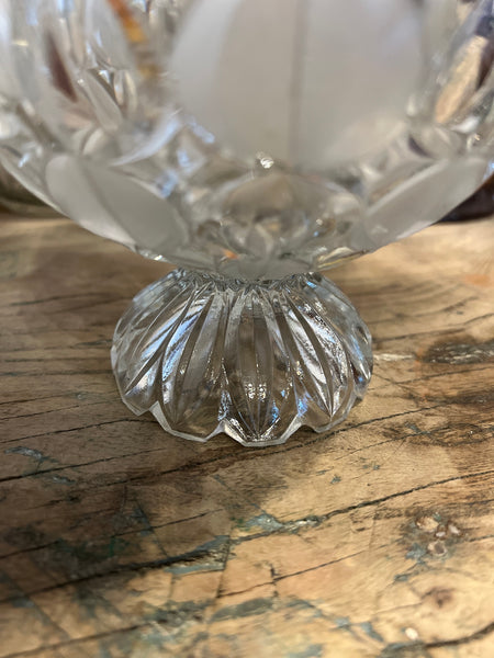 Petite coupe vintage en cristal brillant et dépoli