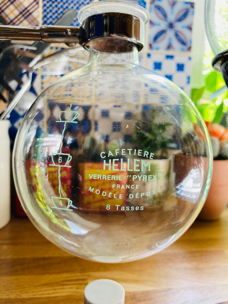 Cafetière vintage à dépression Hellem 8 tasses complète