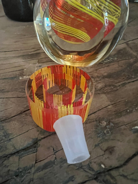 Flacon de parfum vintage en verre de Murano soufflé à la bouche