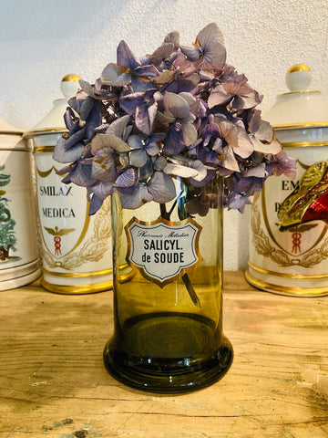 Pot de pharmacie vintage en verre Pharmacie Métadier