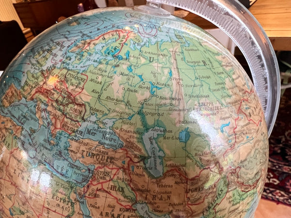 Petit globe terrestre / vide-poche de bureau vintage - Cercle du Bibliophile - 1967