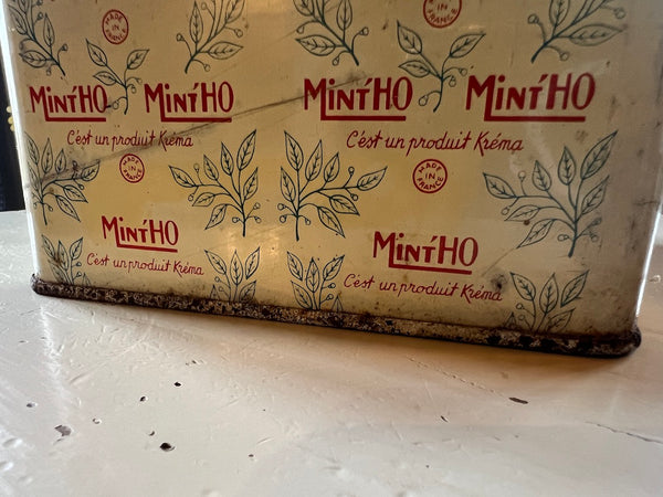 Rare grande boite métallique vintage bonbons Krema Mint'Ho - Années 60