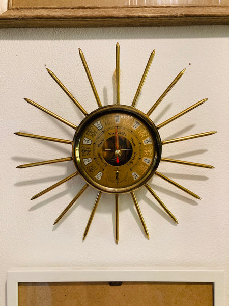 Baromètre thermomètre soleil vintage Mistral - Années 60