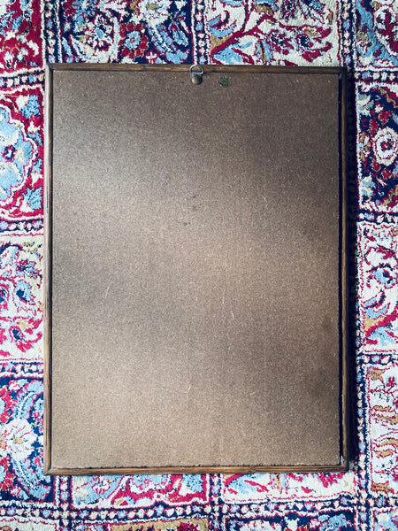 Miroir vintage en rotin et cannage