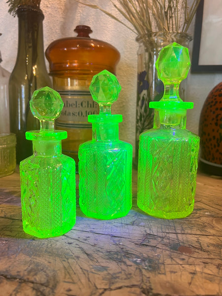Flacon à parfum vintage en Ouraline 14cm