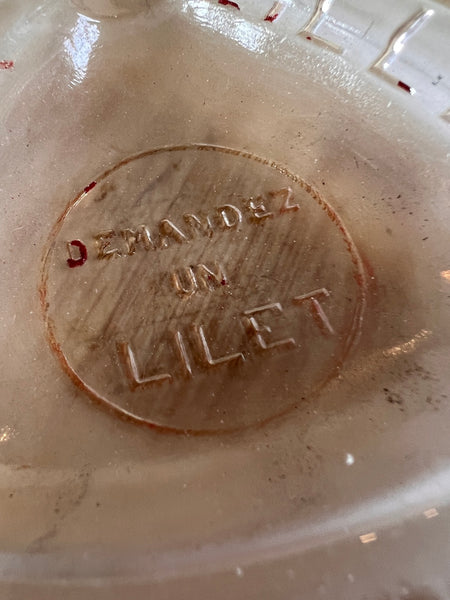Cendrier vintage Kina Lillet en verre givré