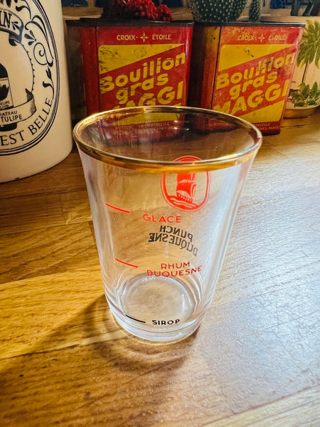 6 verres vintages gradués à punch Duquesne