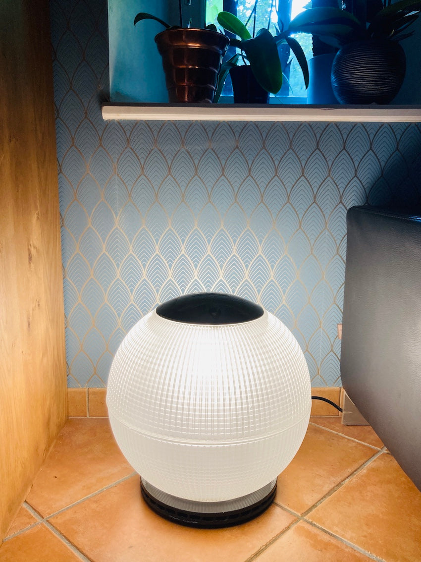 Lampe Boule Holophane / Holophane sur socle 4440 - Diamètre 40cm - Années 70