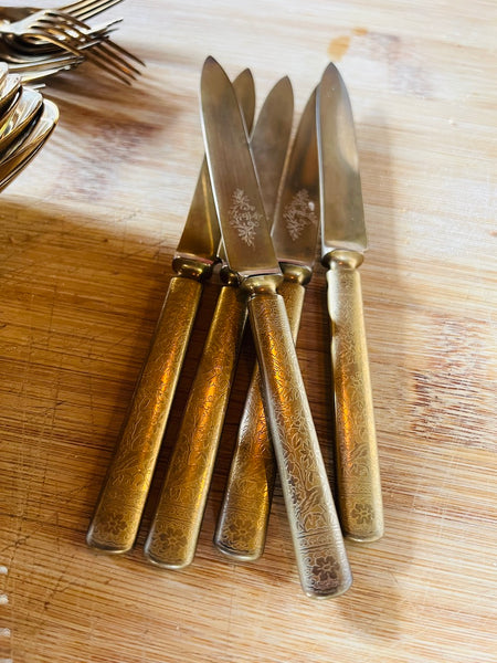 Couverts en laiton vintages