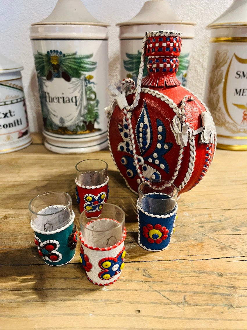Service à liqueur traditionnel vintage de l'ex-Yougoslavie - Années 70