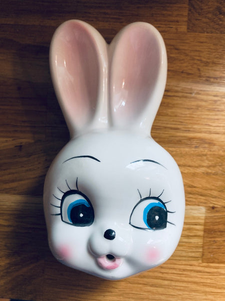 Dévidoir lapin à ficelle de cuisine en céramique vintage